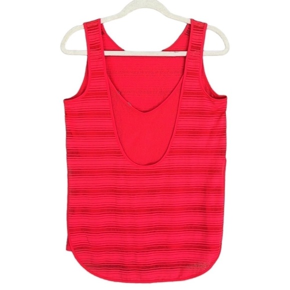 Athleta Semi Sheer Stripe Sleeveless Layered Athletic Tank Top - Picture 3 of 9
